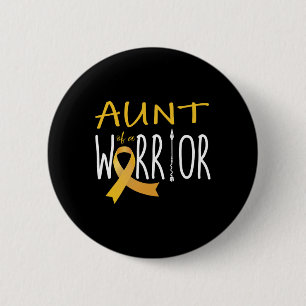 Childhood Cancer Awareness Aunt Of A Warrior 1  6 Cm Round Badge
