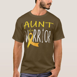 Childhood Cancer Awareness Aunt Of A Warrior 231 T-Shirt