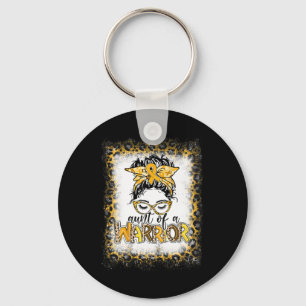 Childhood Cancer Awareness Aunt Of A Warrior Messy Key Ring
