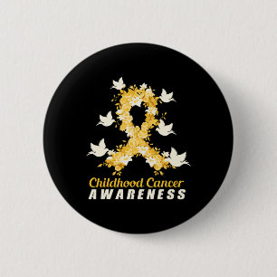 Childhood Cancer Awareness Birds  6 Cm Round Badge