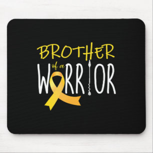 Childhood cancer awareness Brother of a warrior 1 Mouse Pad