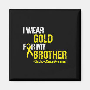 Childhood Cancer Awareness Brother Yellow Ribbon Magnet