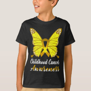 Childhood Cancer Awareness Butterfly Ribbon Suppor T-Shirt