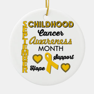 Childhood Cancer Awareness Ceramic Tree Decoration