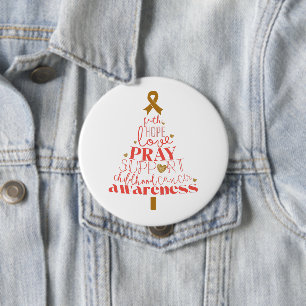 childhood cancer awareness Christmas Tree  10 Cm Round Badge