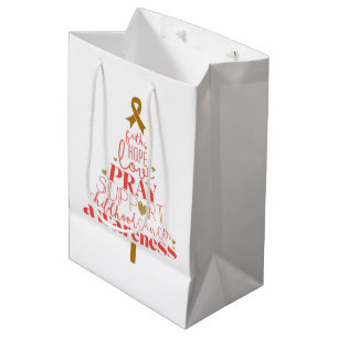childhood cancer awareness Christmas Tree  Medium Gift Bag