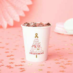 childhood cancer awareness Christmas Tree Paper Cups