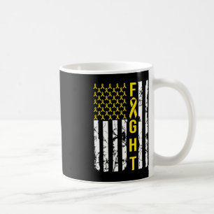 Childhood Cancer Awareness Costume American Fight  Coffee Mug