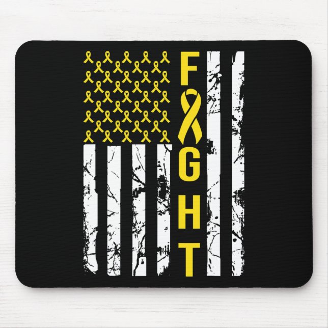Childhood Cancer Awareness Costume American Fight  Mouse Pad (Front)