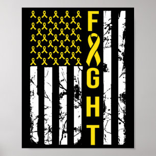 Childhood Cancer Awareness Costume American Fight Poster