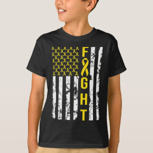 Childhood Cancer Awareness Costume American Fight  T-Shirt