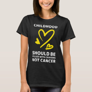 Childhood Cancer Awareness Crayons Not Cancer T-Shirt
