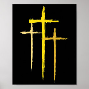 Childhood Cancer Awareness Cross Christian Costume Poster