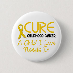 Childhood Cancer Awareness CURE 6 Cm Round Badge