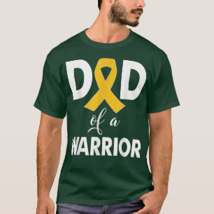 Childhood Cancer Awareness Dad Of A Warrior  T-Shirt