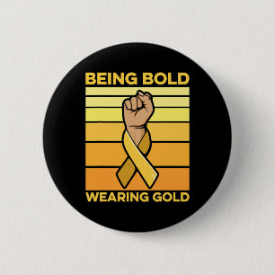 Childhood Cancer Awareness Design for a Cancer War 6 Cm Round Badge