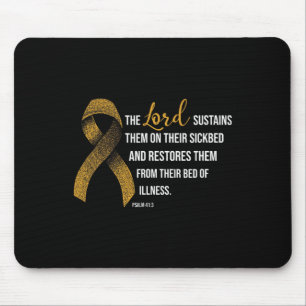 Childhood Cancer Awareness Faith Christian Gift  Mouse Pad