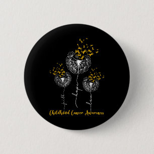 Childhood Cancer Awareness Faith Hope Love Dandeli 6 Cm Round Badge