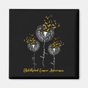 Childhood Cancer Awareness Faith Hope Love Dandeli Magnet