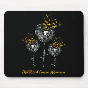 Childhood Cancer Awareness Faith Hope Love Dandeli Mouse Pad