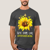 Childhood Cancer Awareness Faith Hope Love Sunflow