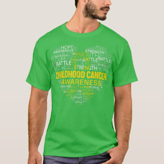 Childhood Cancer Awareness Fight Hope Support Stro T-Shirt