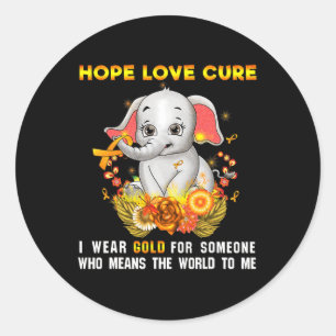 Childhood Cancer Awareness Fighter Warrior Chemoth Classic Round Sticker