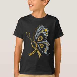 Childhood Cancer Awareness Gold Butterfly Warrior T-Shirt