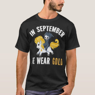 CHILDHOOD CANCER AWARENESS GOLD CANCER UNICORN T-Shirt