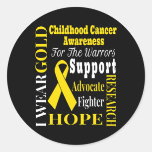 Childhood Cancer Awareness  Gold for a Child Fight Classic Round Sticker