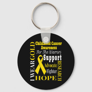 Childhood Cancer Awareness  Gold for a Child Fight Key Ring