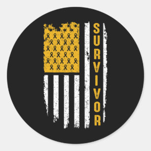 Childhood Cancer Awareness Gold For My Brother T 1 Classic Round Sticker