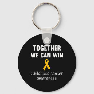 Childhood Cancer Awareness Gold Ribbon Adults And Key Ring