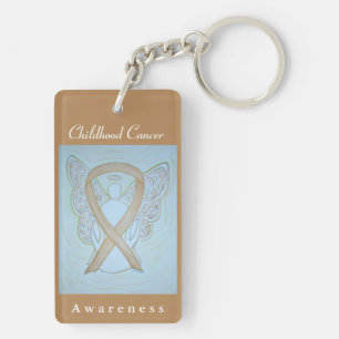 Childhood Cancer Awareness Gold Ribbon Keychain