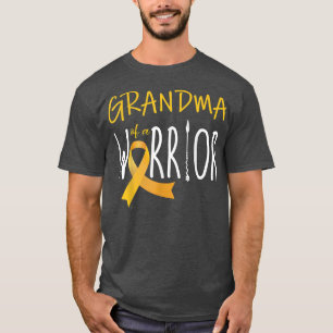 Childhood cancer awareness Grandma of a warrior 40 T-Shirt