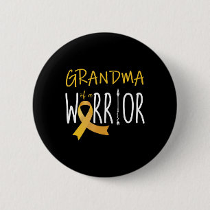 Childhood cancer awareness Grandma of a warrior  6 Cm Round Badge