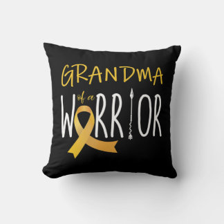 Childhood cancer awareness Grandma of a warrior  Cushion