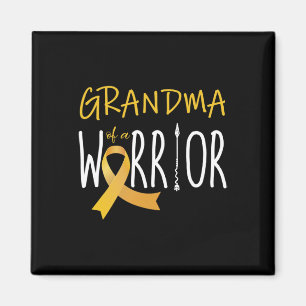 Childhood cancer awareness Grandma of a warrior Magnet