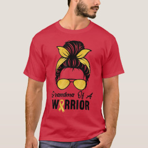 Childhood Cancer Awareness Grandma Of A Warrior Me T-Shirt