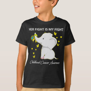 Childhood cancer awareness her fight is my fight T-Shirt