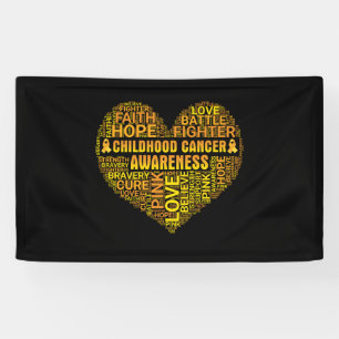 Childhood Cancer Awareness Hope Support Strong Banner