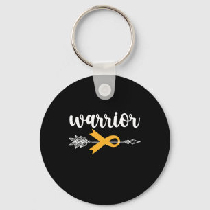 Childhood Cancer Awareness Hope Support Strong War Key Ring