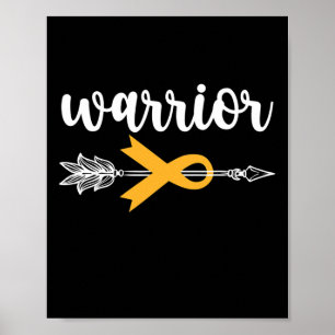 Childhood Cancer Awareness Hope Support Strong War Poster