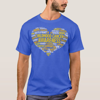 Childhood Cancer Awareness Hope Support Strong War T-Shirt