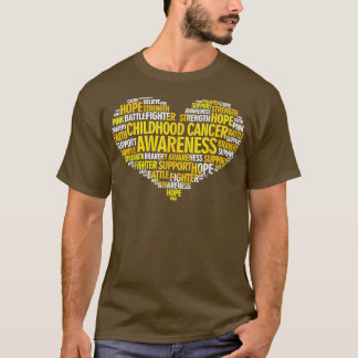 Childhood Cancer Awareness Hope Support Strong War T-Shirt