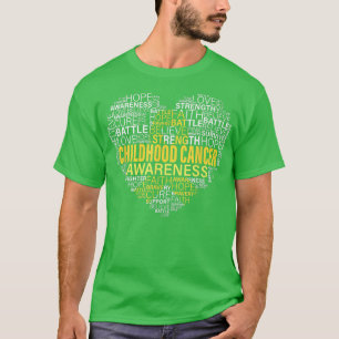 Childhood Cancer Awareness Hope Support Strong War T-Shirt