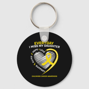 Childhood Cancer Awareness In Memory Of My Daught Key Ring