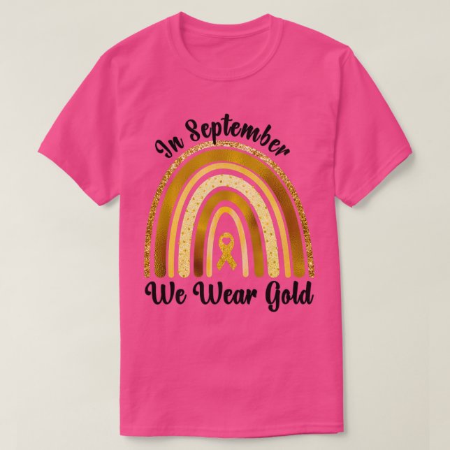 Childhood Cancer awareness In September We Wear Go T-Shirt (Design Front)
