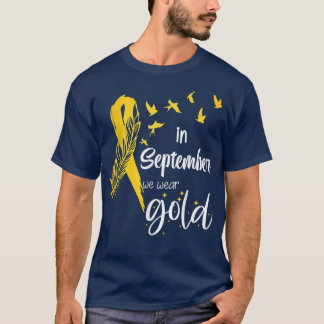 Childhood Cancer Awareness In September We Wear Ri T-Shirt