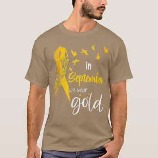 Childhood Cancer Awareness In September We Wear Ri T-Shirt